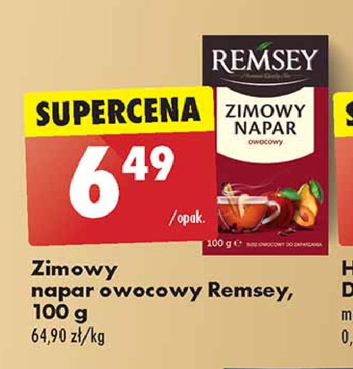 Zimowy napar owocowy Remsey promocja w Biedronka