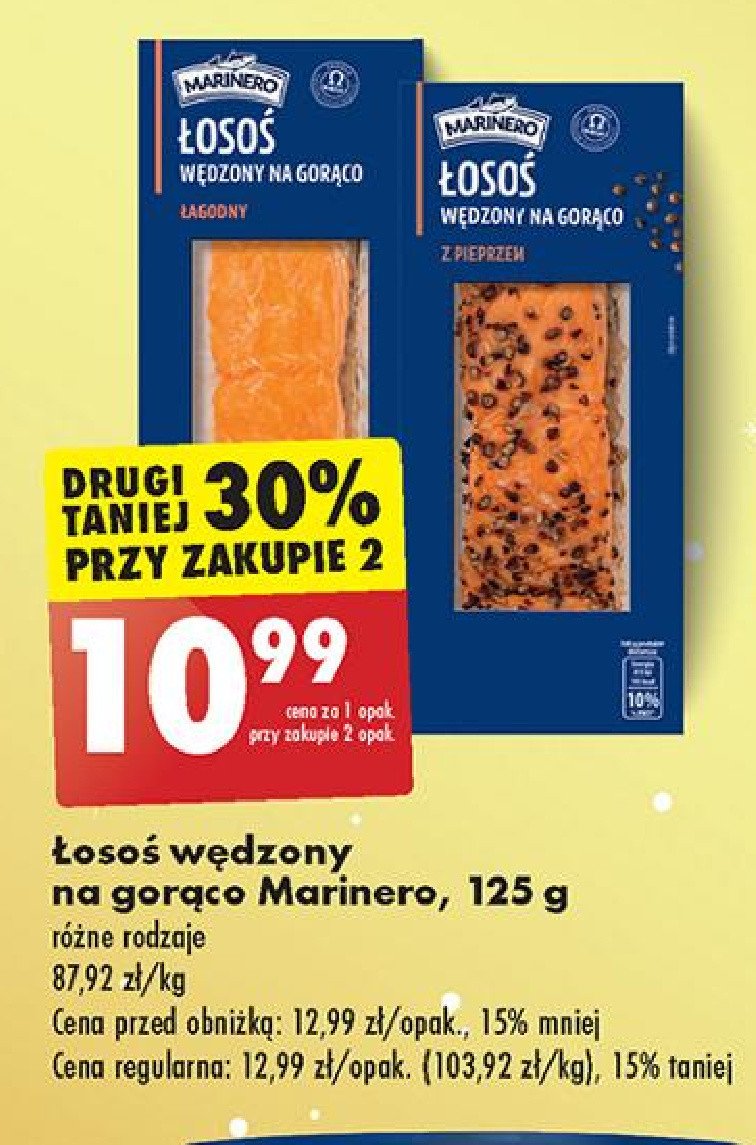 Łosoś wędzony na ciepło w pieprzu Marinero promocja