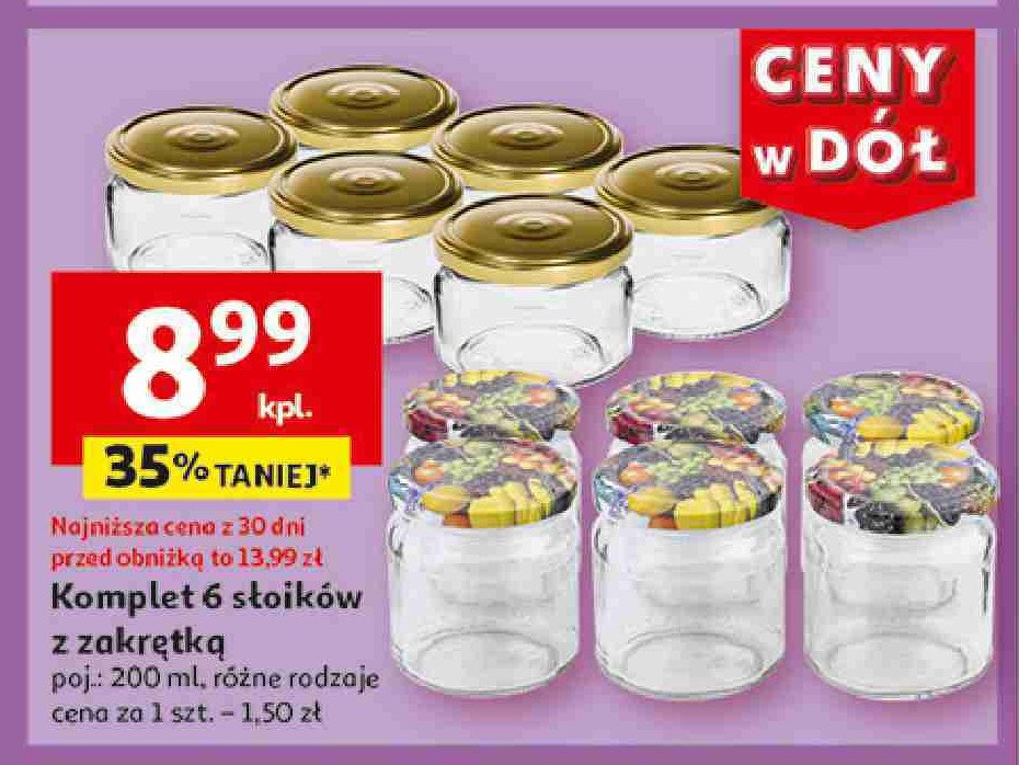 Komplet słoików z zakrętkami 200 ml promocja