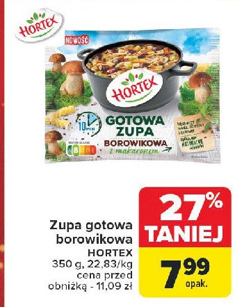 Zupa borowikowa z makaronem Hortex gotowa zupa promocja w Carrefour Market