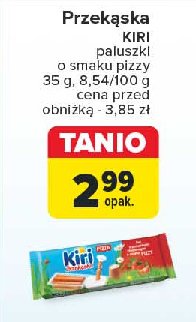 Przekąska: serek+paluszki pizza Kiri promocja