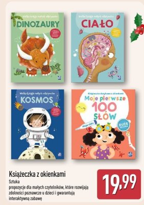 Książeczka z okienkami - propozycje dla małych czytelników, które rozwijają zdolności poznawcze u dzieci i gwarantują interaktywną zabawę promocja w Aldi