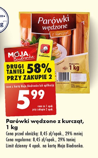 Parówki wędzone z kurcząt promocja