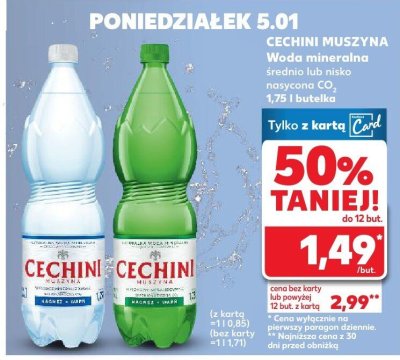 Woda mineralna nisko nasycona promocja w Kaufland