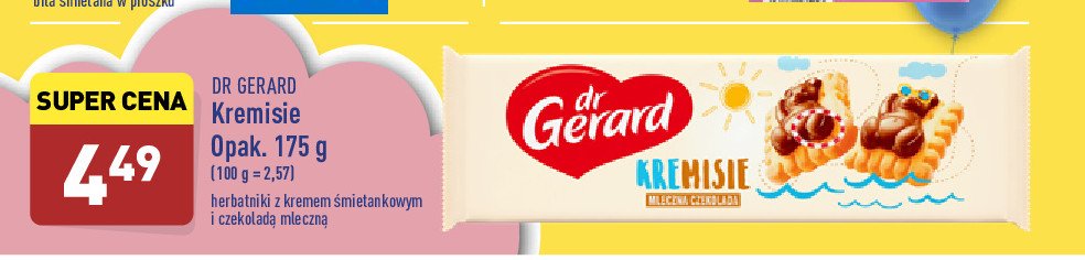 Ciastka kremisie z kremem śmietankowym Dr gerard promocja