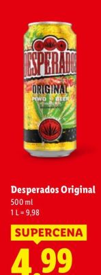 Piwo Desperados Original promocja w Lidl