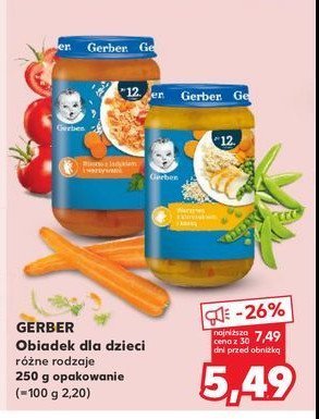 Rybka z marchewk膮 groszkiem i kluseczkami Gerber junior promocja