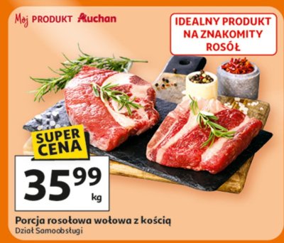 Porcja rosołowa wołowa z kością Dział Samoobsługi promocja w Auchan