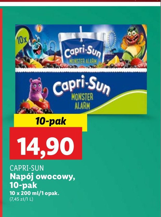 Napój monster alarm Capri-sun promocja