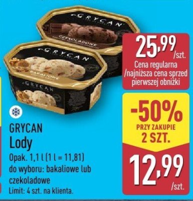 Lody czekoladowe promocja w Aldi