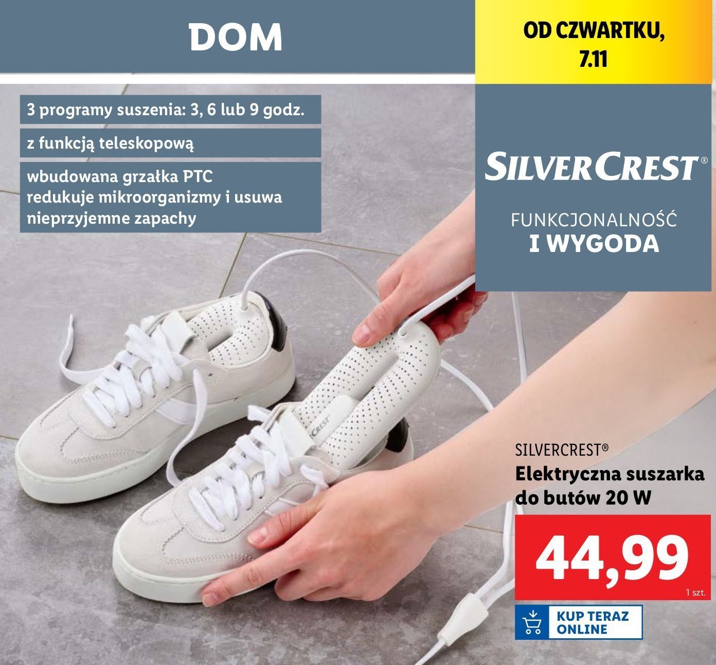 Suszarka do butów i ubrań 150 w Silvercrest promocja