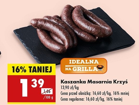 Kaszanka swojska Masarnia krzyś promocja w Biedronka