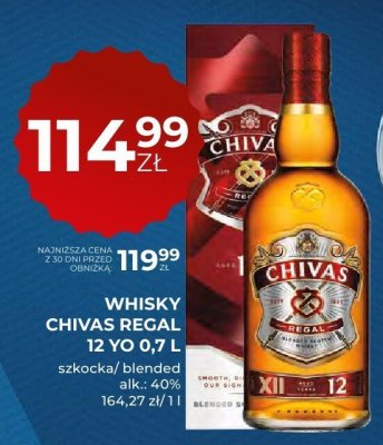 Whisky Chivas Regal 12 YO 0,7 l promocja w Duży Ben