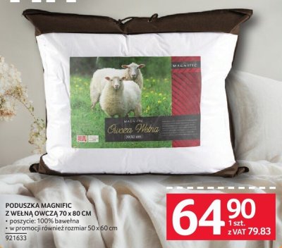 Poduszka MAGNIFIC Z WEŁNĄ OWCZĄ 70 x 80 CM promocja w Selgros