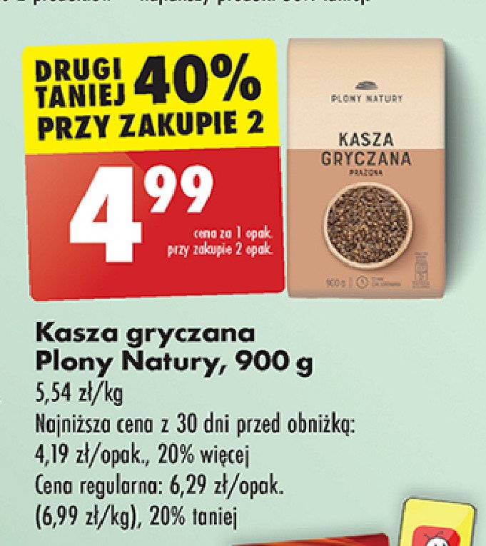 Kasza gryczana prażona Plony natury promocja