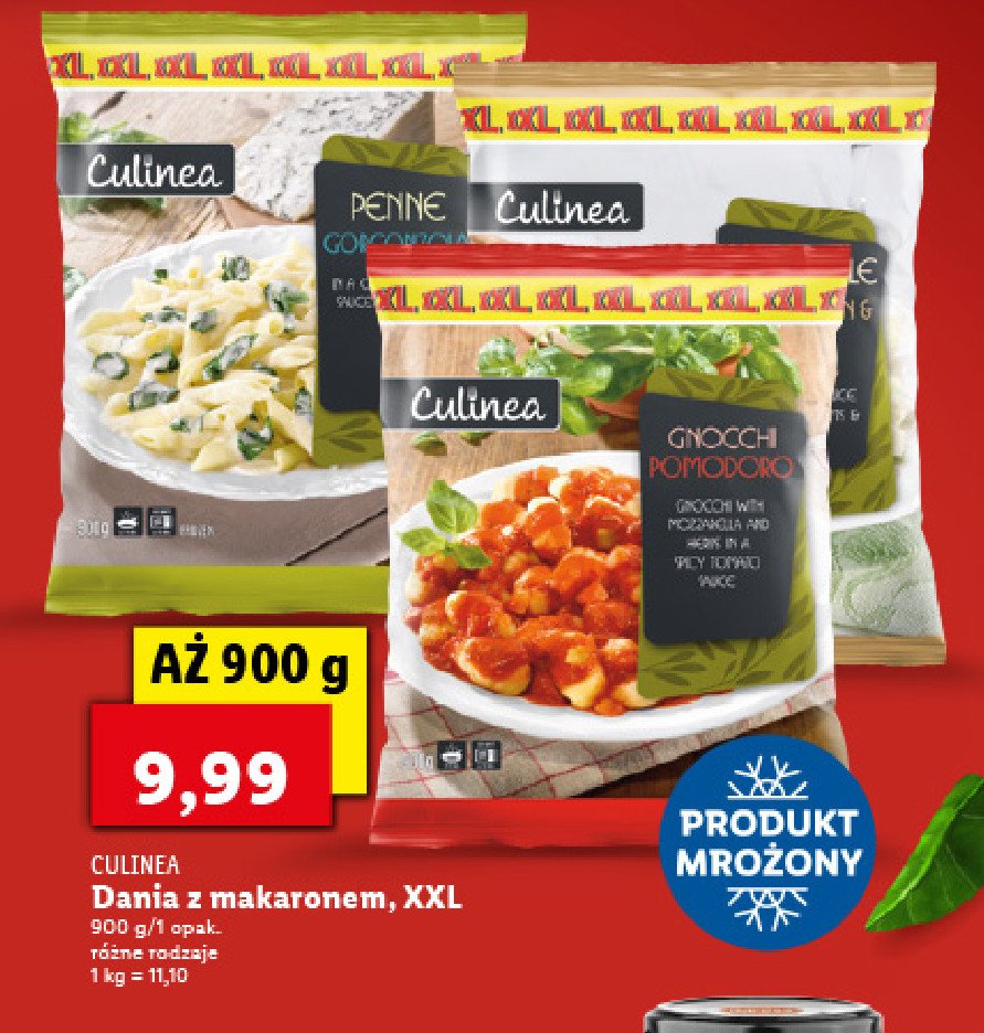 Penne ze szpinakiem Culinea promocja