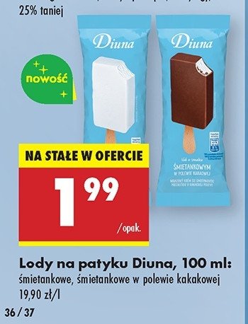 Lód śmietankowy Diuna promocja w Biedronka