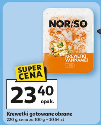 Krewetki gotowane obrane Norso promocja w Auchan