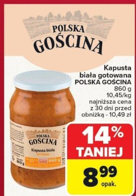 Kapusta biała gotowana Polska Gościna promocja w Carrefour Market