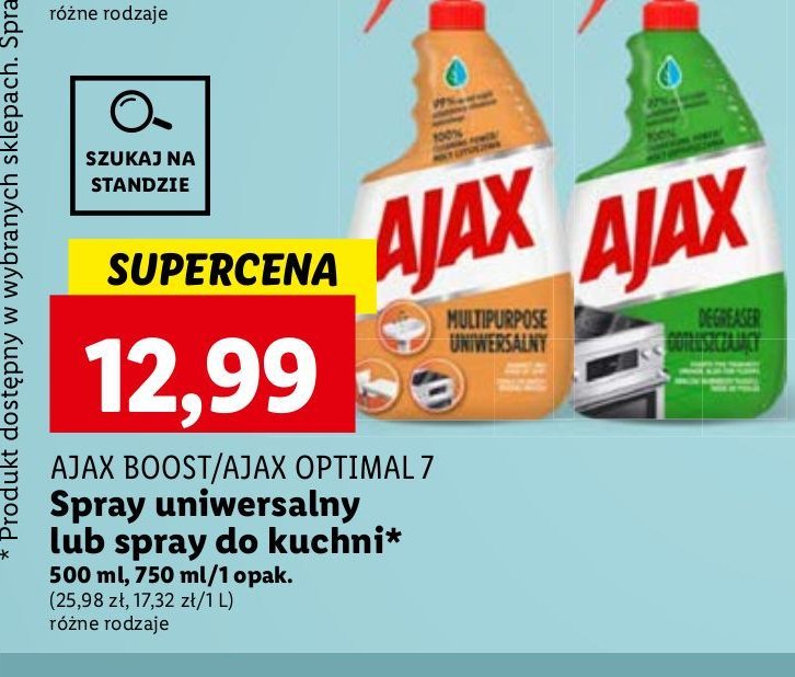 Płyn do szyb multi action Ajax optimal 7 Ajax . promocja