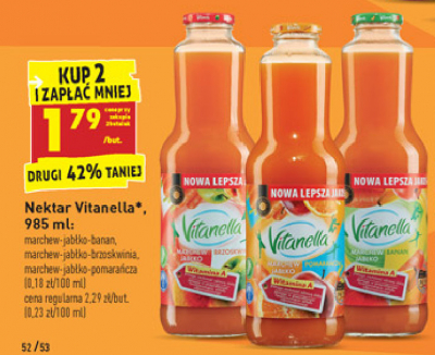 Sok marchew-jabłko-pomarańcza Vitanella promocja