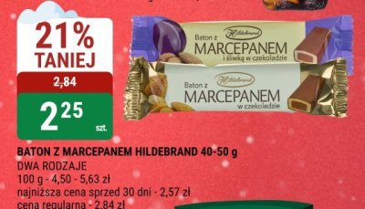 Baton z marcepanem Hildebrand 40-50 g dwa rodzaje promocja w bi1