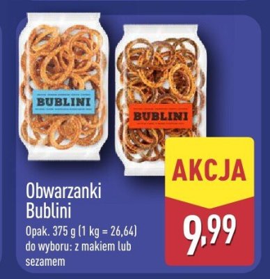 Obwarzanki Bublini z makiem lub sezamem promocja w Aldi