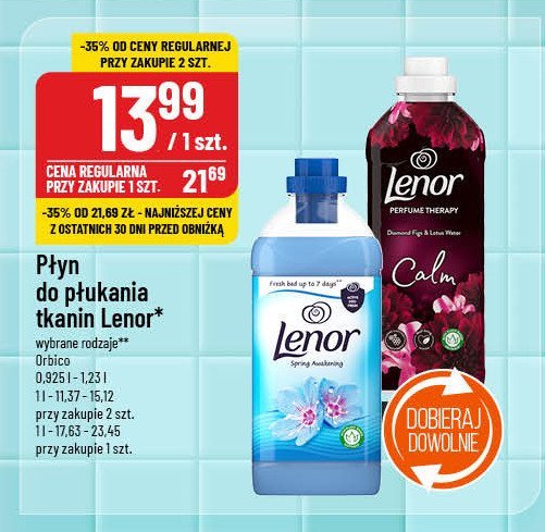 Płyn do płukania diamond figs & lotus water calm Lenor promocja w POLOmarket