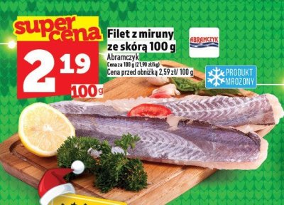 Filet z miruny ze skórą 100g promocja w TOPAZ