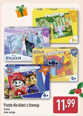 Puzzle dla dzieci z licencją promocja w Aldi