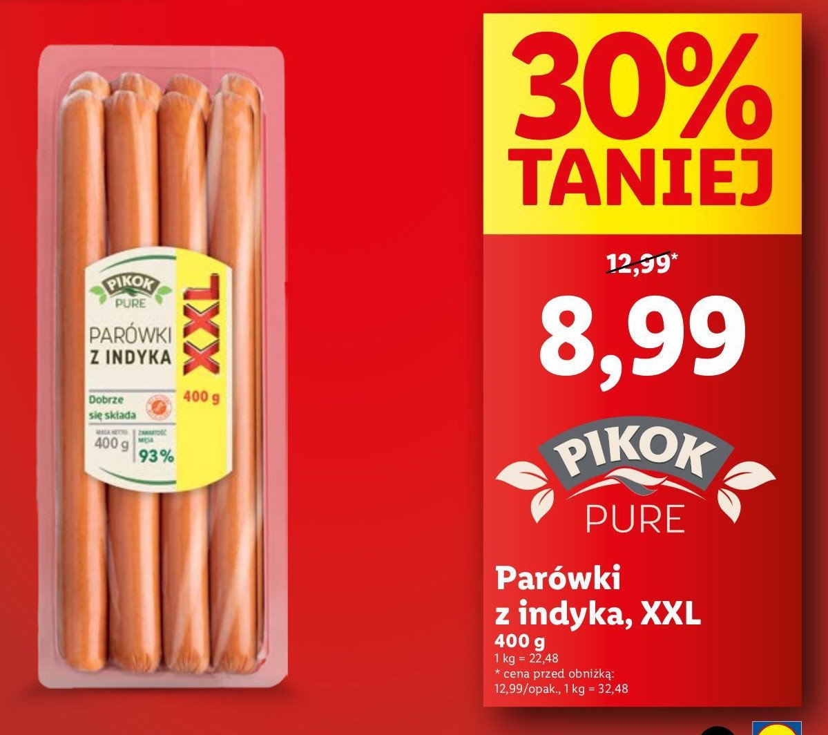 Parówki z indyka Pikok promocja