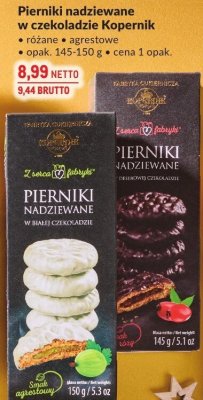 Pierniki nadziewane w czekoladzie Kopernik różne agrestowe promocja w Makro