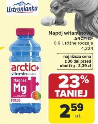 Napój witaminowy Arctic+ różne rodzaje promocja w Carrefour