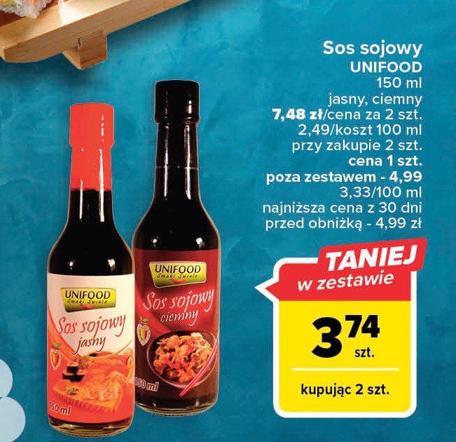Sos sojowy ciemny Unifood promocja