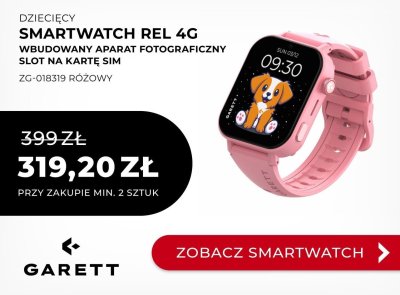 Zegarek dziecięcy Smartwatch REL 4G Różowy ZG-018319 promocja w Briju