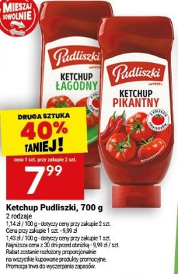 Ketchup Pudliszki, 700 g promocja w Twój Market
