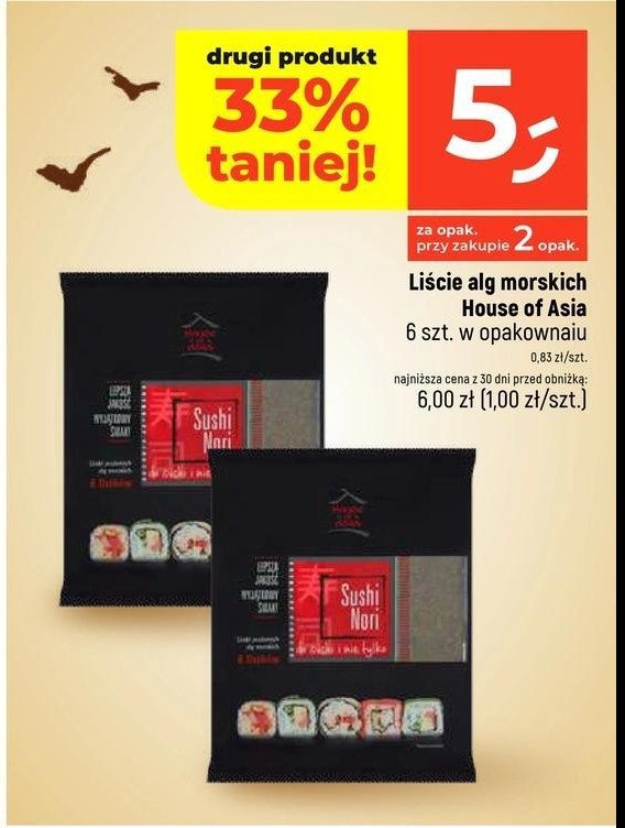 Sushi nori House of asia promocja