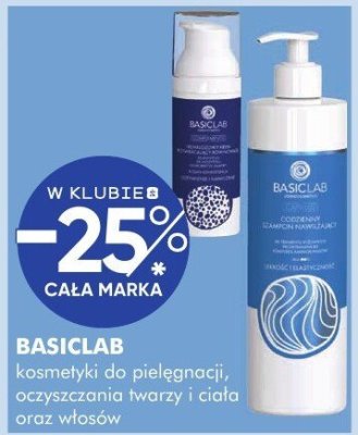 Kosmetyki do pielęgnacji, oczyszczania twarzy i ciała oraz włosów BASICLAB promocja w Super-Pharm