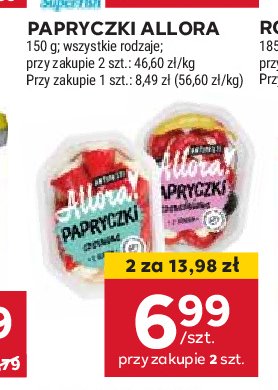 Papryczki czerwone i zielone z serem Allora! promocja