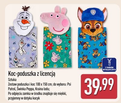 Koc-poduszka z licencją promocja w Aldi