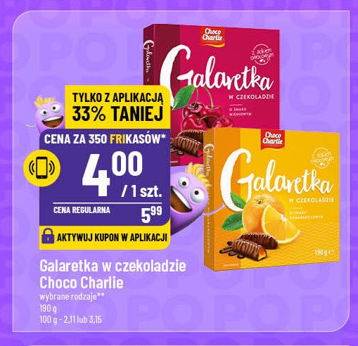 Galaretki w czekoladzie wiśniowe Choco charlie promocja