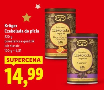 Czekolada do picia promocja w Lidl