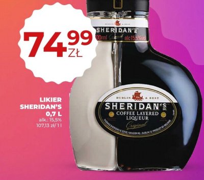 Likier SHERIDAN'S 0,7L promocja w Duży Ben