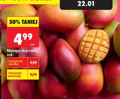 Mango dojrzałe 1 szt. promocja w Biedronka