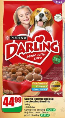 Sucha karma dla psa z wołowiną Darling promocja w Dino