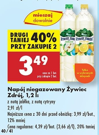 Woda jabłkowa Żywiec zdrój z nutą... promocja