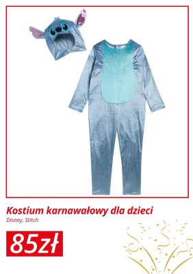 Kostium karnawałowy dla dzieci Disney, Stitch promocja w KiK