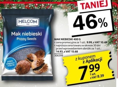 Mak niebieski Helcom Poppy Seeds 400g promocja w Selgros