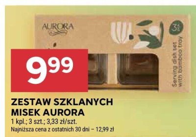 Zestaw szklanych misek Aurora promocja w Stokrotka