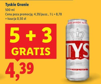 Piwo Tyskie Gronie promocja w Lidl